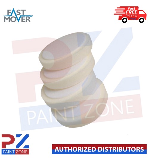 Fast Mover FMT6086 Hard White Compounding Pad with Hook & Loop 150 X 30mm x5